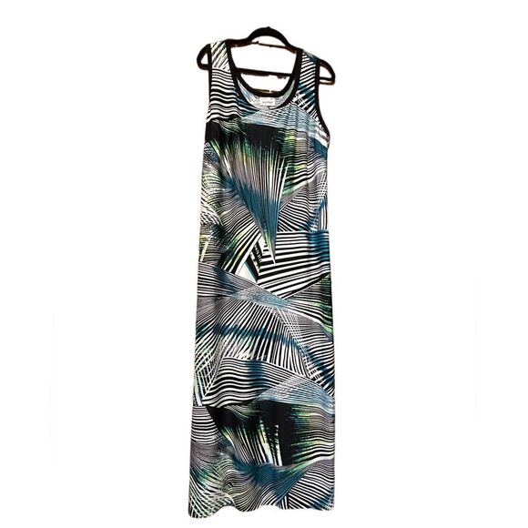 Avenue Blue and White Sheath Maxi Dress Size 18/20 NWT - Picture 1 of 16